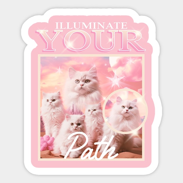 Illuminate your path funny cats Sticker by SoulfulT